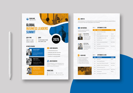 Event Conference Agenda Layout