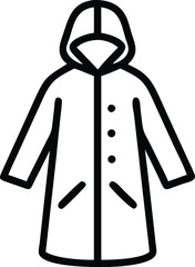 Raincoat icon vector on trendy design