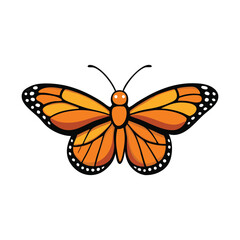 Monarch butterflies icon  vector illustration isolated on white background