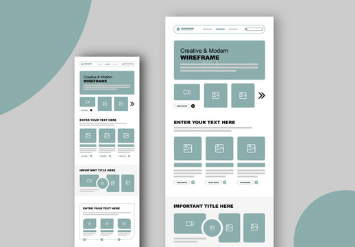 Wireframe Template Layout Design