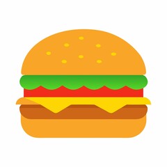 Simple hamburger icon isolated on white background