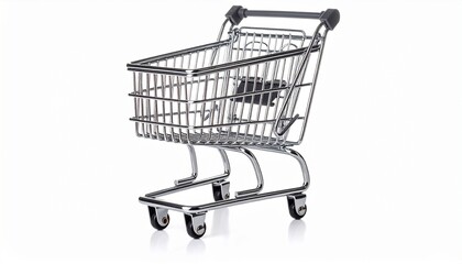 shopping cart isolated on white
