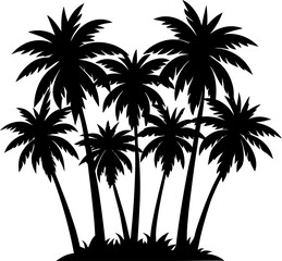 Fototapeta premium palm trees silhouette