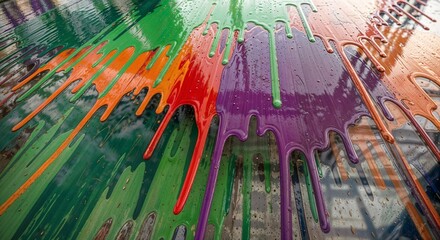 A modern floating of diffrent colors from glass texture design 