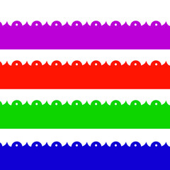 Footer PNG with 4 colors Blue, Red, Green, Purple used in flyer, Letterhead, Website.