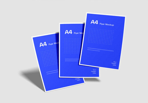 Floating Flyer Mockup Design