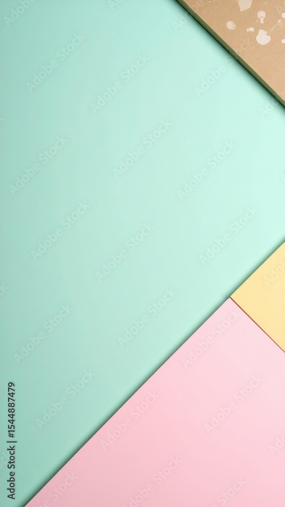 Poster geometric color patterns digital art creation abstract design modern aesthetic elevated perspective 