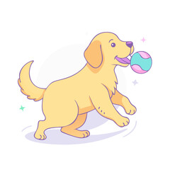 Minimal dog paw print seamless pattern, line art, vector 