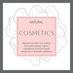 Set of blank cosmetic frames and labels. Beauty brand tag, salon sale sticker, spa quality mark, soap promotional badge, perfume shopping labels