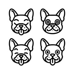 Minimal dog paw print seamless pattern, line art, vector 