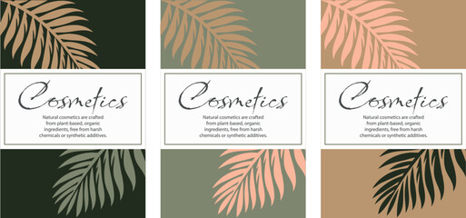 Set of blank cosmetic frames and labels. Beauty brand tag, salon sale sticker, spa quality mark, soap promotional badge, perfume shopping labels