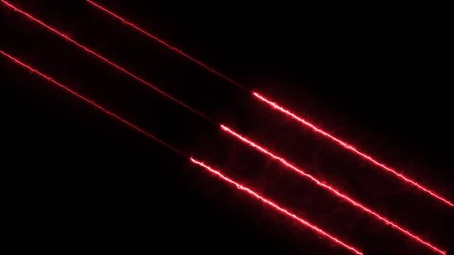 Abstract glowing bule color neon lines motion background. Abstract red color neon light animated on a dark background. Abstract neon Lines moving up screen save.