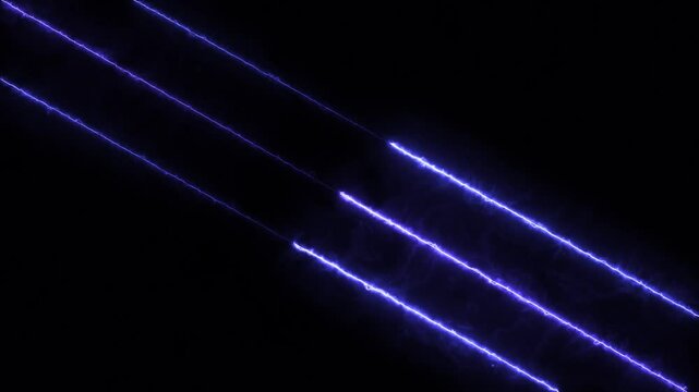 Abstract glowing bule color neon lines motion background. Abstract purple color neon light animated on a dark background. Abstract neon Lines moving up screen save.