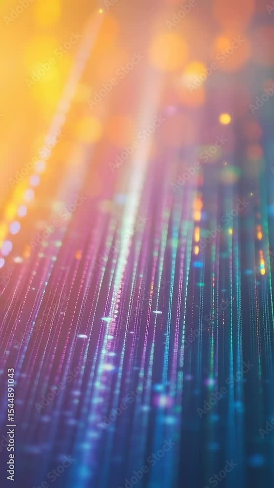 Poster colorful beams of light shimmer and dance, creating a mesmerizing display of patterns and hues in a 