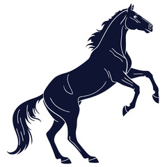 silhouette horse on white background 