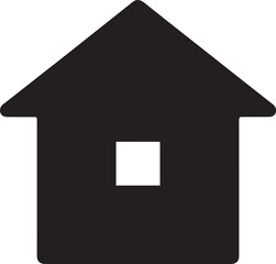 Simple House Icon Minimalist Home Symbol Illustration