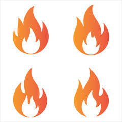 Gradient Orange Flame Icons Highlighting the Heat of Forgiveness