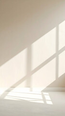 Obraz premium Sunlight and Shadows on a Beige Wall