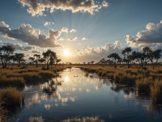 Fototapeta premium Okavango Delta Landscape