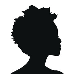 Afro Woman Silhouette Illustration