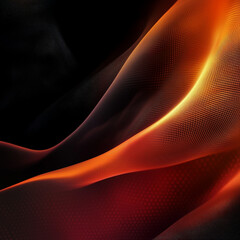 Abstract flowing fabric illuminated with gradient colors and textures for background design