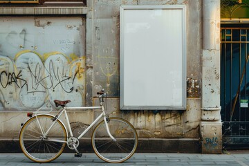 High Detail Picture of a Poster for New Bike for Sale with a Sign for New Bike Sale