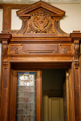 old wooden door in a building