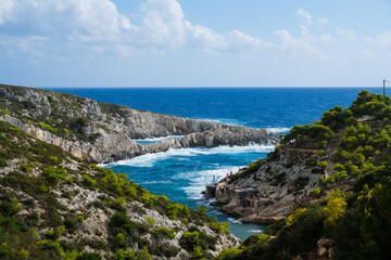 Obraz premium View of the coast of the ocean