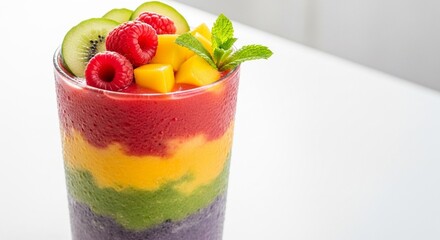 fruit cocktail with mint