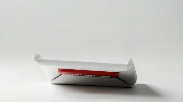 A white envelope with a bold red "Unsubscribe" button prominently displayed on its front.