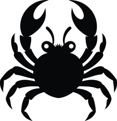 cute crab vector silhouette art and illustration