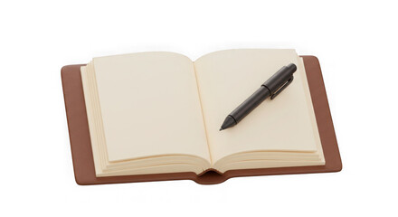 Open Notebook with Pen: Blank Pages for Writing and Ideas