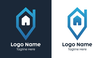 Obraz premium Home location logo brand identity design