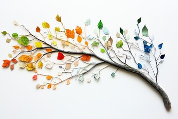 Color Coded Chart on Tree Branch Map Design