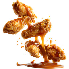 fried chicken wings with sauce