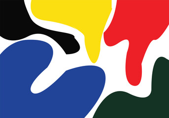 ABSTRACT WHITE BACKGROUND WITH HAND DRAWN SHAPES COLOURFUL DESIGN WAVES VECTOR TEMPLATE FOR WALLPAPER COVER DESIGN