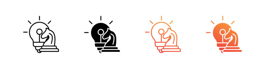 Strategies Multiple Style Icon Set Collection 