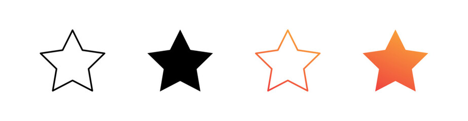 Star Multiple Style Icon Set Collection 