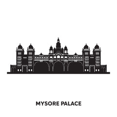 Silhouette of the majestic Mysore Palace a landmark and tourist attraction