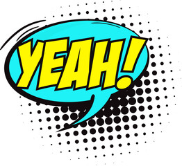 Comic pop art speech bubble