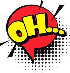 Comic pop art speech bubble
