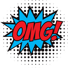 Comic pop art speech bubble