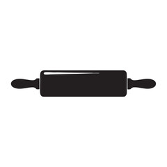 Black and white image showing the silhouette of a rolling pin tool