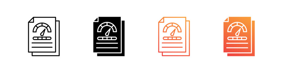 Performance Multiple Style Icon Set Collection 