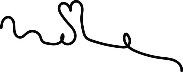 Elegant Black and White Handwritten Word Drawing