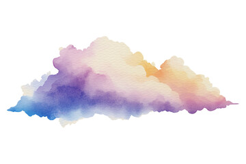  watercolor cloud isolated against transparent