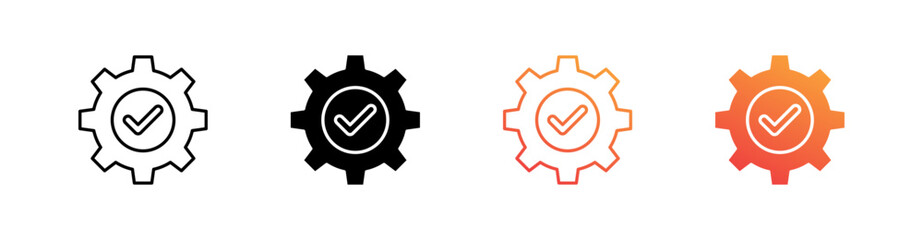 Management Multiple Style Icon Set Collection 