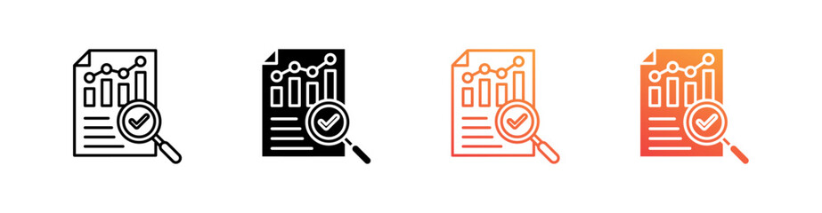 Analysis Multiple Style Icon Set Collection 