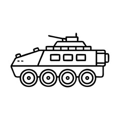 vector illustration of a military vehicle