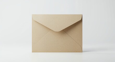Seed envelope isolated on white background, paper packet, photorealistic centered view,textured flap